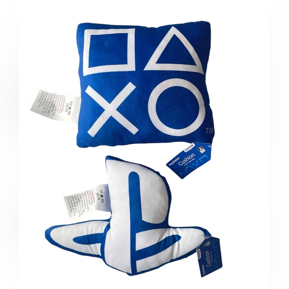 Official Licensed PlayStation Logo Controller Plush Pillow Cushion Set of 2